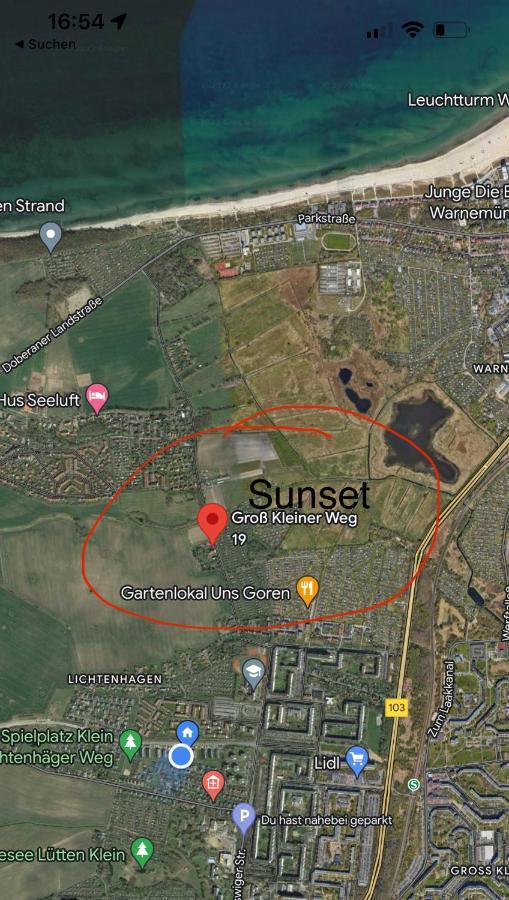 Ferienwohnung Sunset Bei Warnemuende Rostock Extérieur photo
